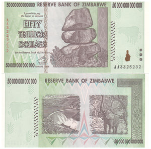 50 trillion zimbabwe dollars